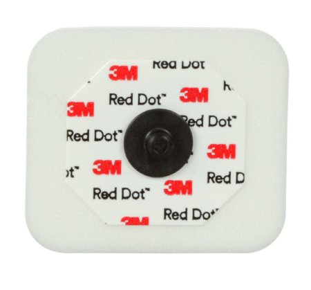 Electrode ECG Snap 3M™ Red Dot™ Monitoring Radiolucent 5 per Pack Holter Stress w/ abrader, Radiolucent Stud, w/Foam Tape and Sticky Gel (5/BG 200BG/CS) by Solventum Corporation  ID 2570-5